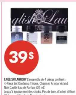 Pharmaprix ENGLISH LAUNDRY 4-Piece Set Contains: Throne, Charmer, Armour and Noir Castle Eau de Parfum offer