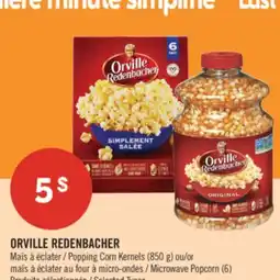 Pharmaprix ORVILLE REDENBACHER Popping Corn Kernels (850 g) or Microwave Popcorn (6) offer