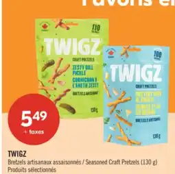 Pharmaprix TWIGZ Bretzels Seasoned Craft Pretzels offer