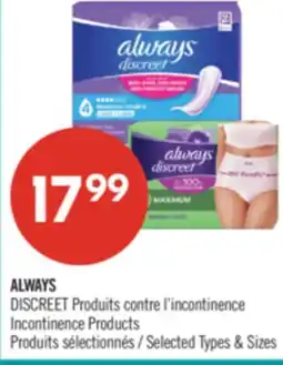 Pharmaprix ALWAYS DISCREET offer