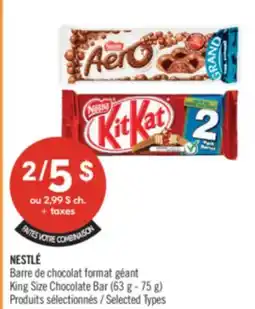 Pharmaprix NESTLÉ King Size Chocolate Bar offer