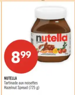 Pharmaprix NUTELLA Tartinade aux noisettes Hazelnut Spread (725 g) offer