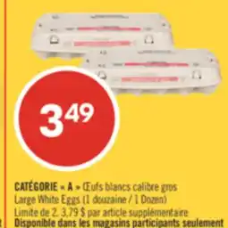 Pharmaprix CATEGORY A Large White Eggs (1 Dozen) offer