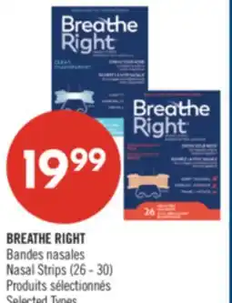 Pharmaprix BREATHE RIGHT Bandes nasales Nasal Strips offer