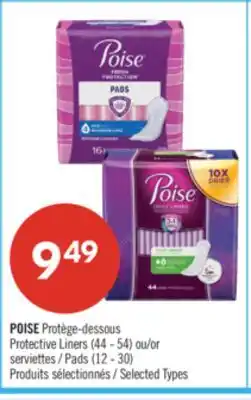 Pharmaprix POISE Protective Liners (44 - 54) or Pads (12 - 30) offer