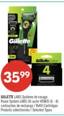 Pharmaprix GILLETTE LABS Razor System LABS (4) or VENUS (6 - 8) Refill Cartridges offer