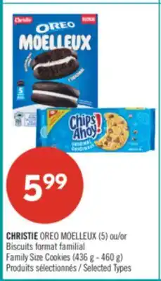 Pharmaprix CHRISTIE OREO MOELLEUX (5) or Family Size Cookies (436 g - 460 g) offer