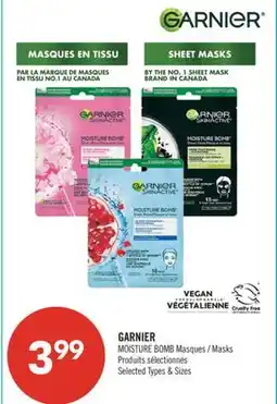 Pharmaprix GARNIER MOISTURE BOMB MASKS offer