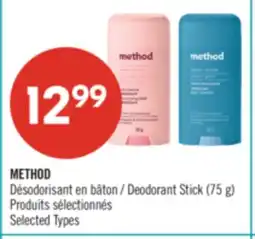 Pharmaprix METHOD Deodorant Stick offer