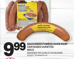 L'Intermarché SAUCISSES FUMÉES SANS NOM | SMOKED OR GARLIC SAUSAGES, 900 G offer