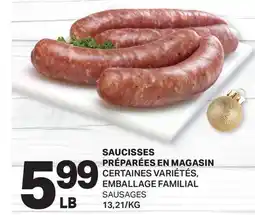 L'Intermarché SAUCISSES PRÉPARÉES EN MAGASIN SAUSAGES offer