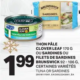 L'Intermarché THON PÂLE, 170 G OU SARDINES OU FILETS DE SARDINES, 92-106 G | TUNA OR SARDINES offer