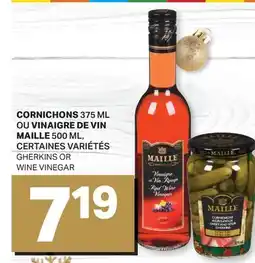 L'Intermarché CORNICHONS, 375 ML OU VINAIGRE DE VIN, 500 ML | GHERKINS OR WINE VINEGAR offer