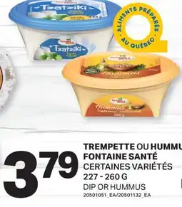 L'Intermarché TREMPETTE HUMMUS | DIP OR HUMMUS, 227-260 G offer