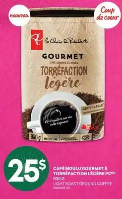 L'Intermarché CAFÉ MOULU GOURMET À TORRÉFACTION LÉGÈRE PCMD | LIGHT ROAST GROUND COFFEE, 930 G offer