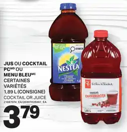 L'Intermarché JUS OU COCKTAIL | COCKTAIL OR JUICE, 1,89 L (CONSIGNE) offer