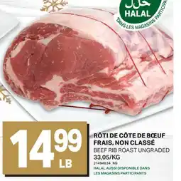 L'Intermarché RÔTI DE CÔTE DE BŒUF FRAIS, NON CLASSÉ | BEEF RIB ROAST UNGRADED offer