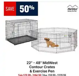 Ren’s Pets Depot 22-48 MidWest Contour Crates & Exercise Pen offer