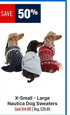 Ren’s Pets Depot X-Small - Large Nautica Dog Sweaters offer