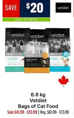 Ren’s Pets Depot Vetdiet Bags of Cat Food offer