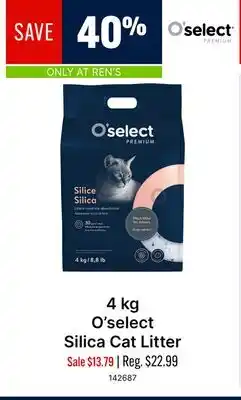 Ren’s Pets Depot O'select Silica Cat Litter offer