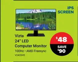 Visions Electronics Vizta 24 LED 1920x1080 100Hz Computer Monitor offer