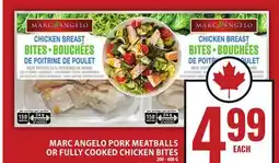 Food Basics MARC ANGELO PORK MEATBALLS OR FULLY COOKED CHICKEN BITES offer