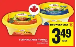 Food Basics FONTAINE SANTÉ HUMMUS offer