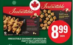 Food Basics IRRESISTIBLE GOURMET SAUSAGES OR PARTY PACK APPETIZERS offer