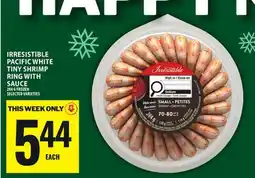 Food Basics IRRESISTIBLE PACIFIC WHITE TINY SHRIMP RING WITH SAUCE offer