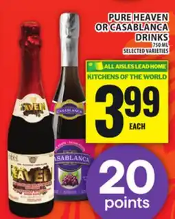 Food Basics PURE HEAVEN OR CASABLANCA DRINKS offer