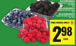 Food Basics RASPBERRIES, BLUEBERRIES OR BLACKBERRIES offer