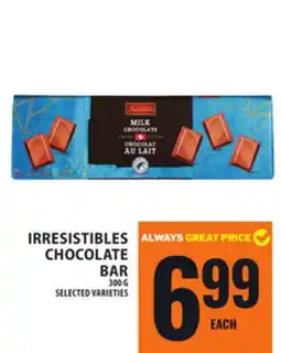 Food Basics IRRESISTIBLES CHOCOLATE BAR offer