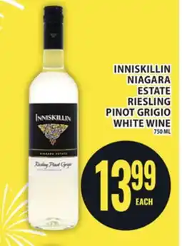Food Basics INNISKILLIN NIAGARA ESTATE RIESLING PINOT GRIGIO WHITE WINE offer