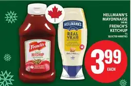 Food Basics HELLMANN'S MAYONNAISE OR FRENCH'S KETCHUP offer