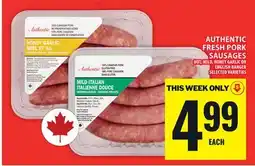 Food Basics AUTHENTIC FRESH PORK SAUSAGES offer