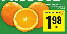 Food Basics SEEDLESS ORANGES offer