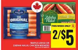 Food Basics MAPLE LODGE OR ZABIHA HALAL CHICKEN WIENERS offer
