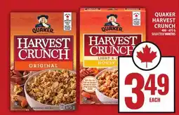 Food Basics QUAKER HARVEST CRUNCH offer