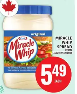 Food Basics KRAFT MIRACLE WHIP SPREAD offer