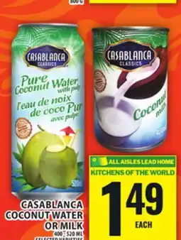 Food Basics CASABLANCA COCONUT WATER OR MILK offer