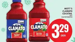Food Basics MOTT'S CLAMATO COCKTAIL offer