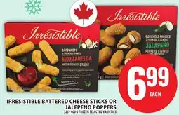 Food Basics IRRESISTIBLE BATTERED CHEESE STICKS OR JALEPENO POPPERS offer
