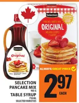 Food Basics SELECTION PANCAKE MIX OR TABLE SYRUP offer