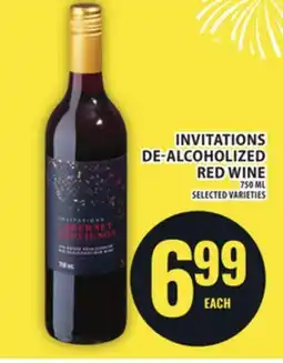 Food Basics INVITATIONS DE-ALCOHOLIZED RED WINE offer