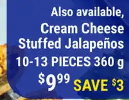 M & M Food Market Cream Cheese Stuffed Jalapeños, 60 g offer