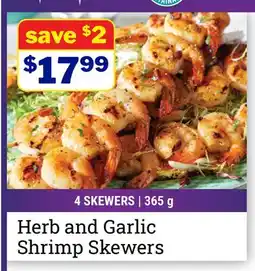 M & M Food Market Herb and Garlic Shrimp Skewers offer