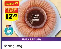 M & M Food Market Shrimp Ring offer