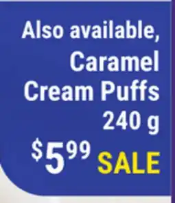 M & M Food Market Caramel Cream Puffs offer