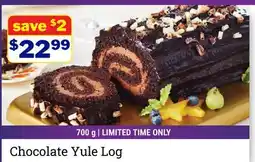 M & M Food Market Chocolate Yule Log offer